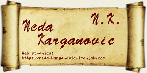 Neda Karganović vizit kartica